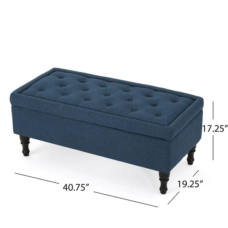 Banc de rangement capitonné