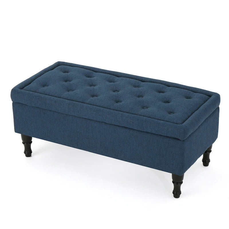 Banc de rangement capitonné