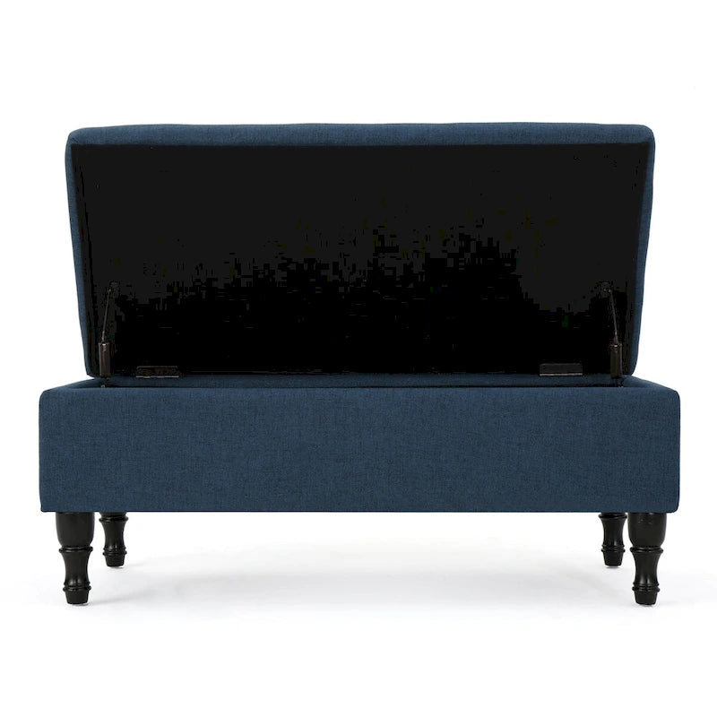 Banc de rangement capitonné