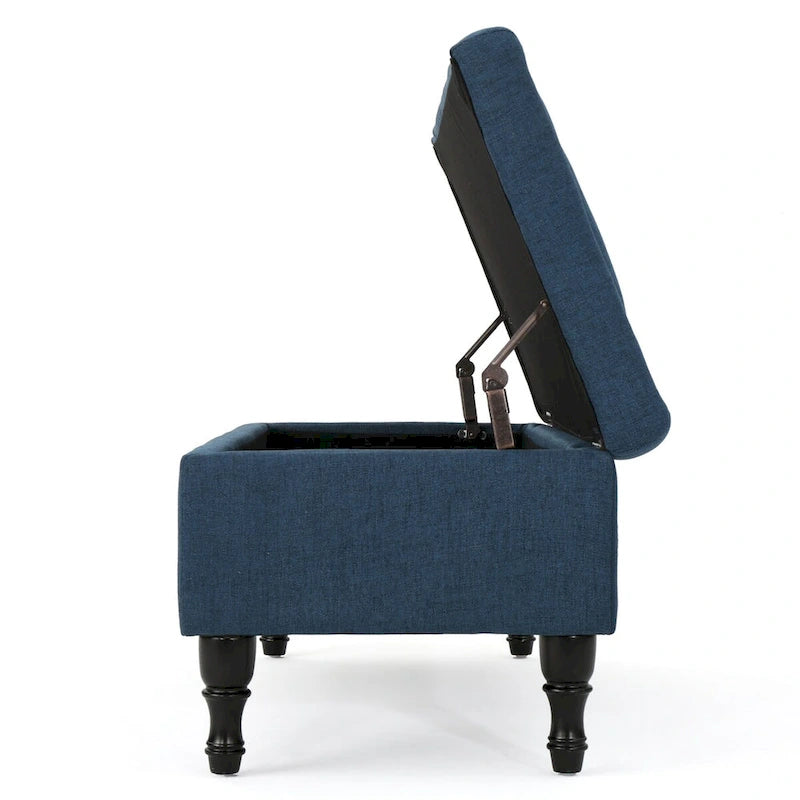 Banc de rangement capitonné