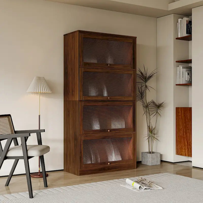Armoire de bureau avec portes vitrées