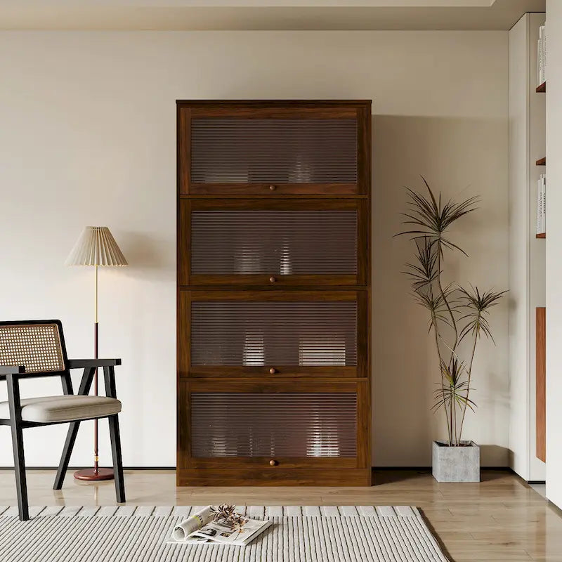 Armoire de bureau avec portes vitrées