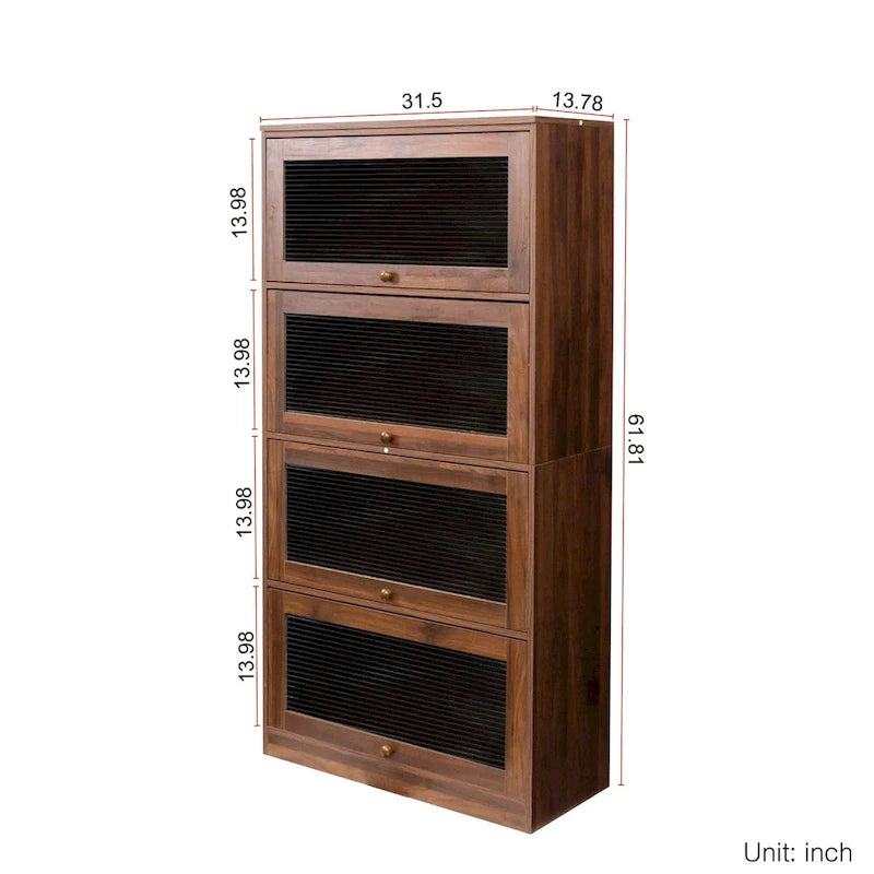 Armoire de bureau avec portes vitrées