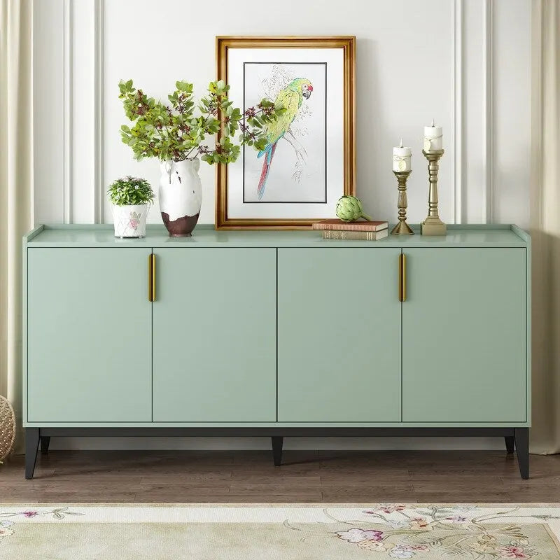 Buffet de rangement Armoire en bois avec 4 portes pour Couloir, Entrée, Salon, Chambre, Étagère réglable