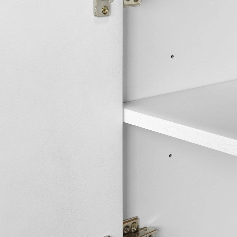 Buffet de rangement Armoire en bois avec 4 portes pour Couloir, Entrée, Salon, Chambre, Étagère réglable
