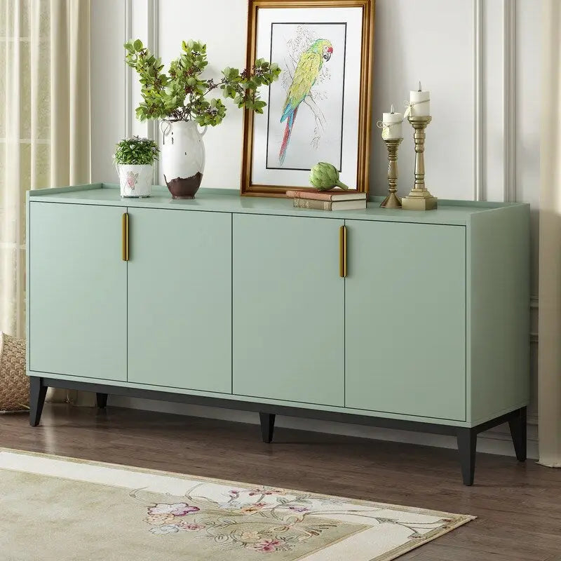 Buffet de rangement Armoire en bois avec 4 portes pour Couloir, Entrée, Salon, Chambre, Étagère réglable