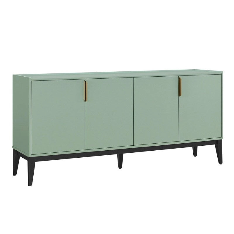 Buffet de rangement Armoire en bois avec 4 portes pour Couloir, Entrée, Salon, Chambre, Étagère réglable