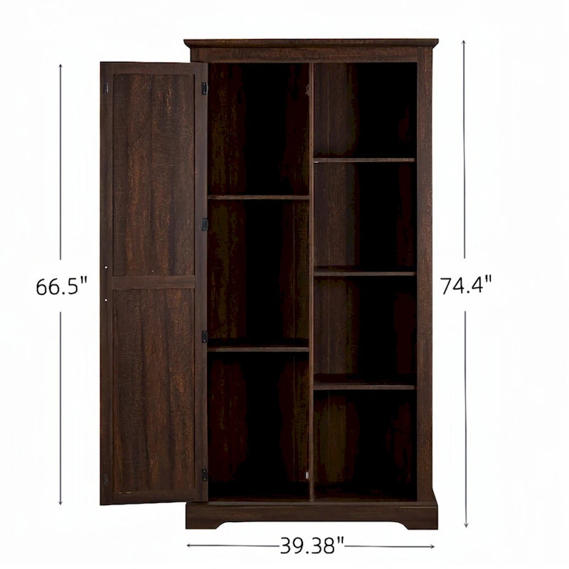 Meuble de rangement haut en bois avec porte coulissante de style grange