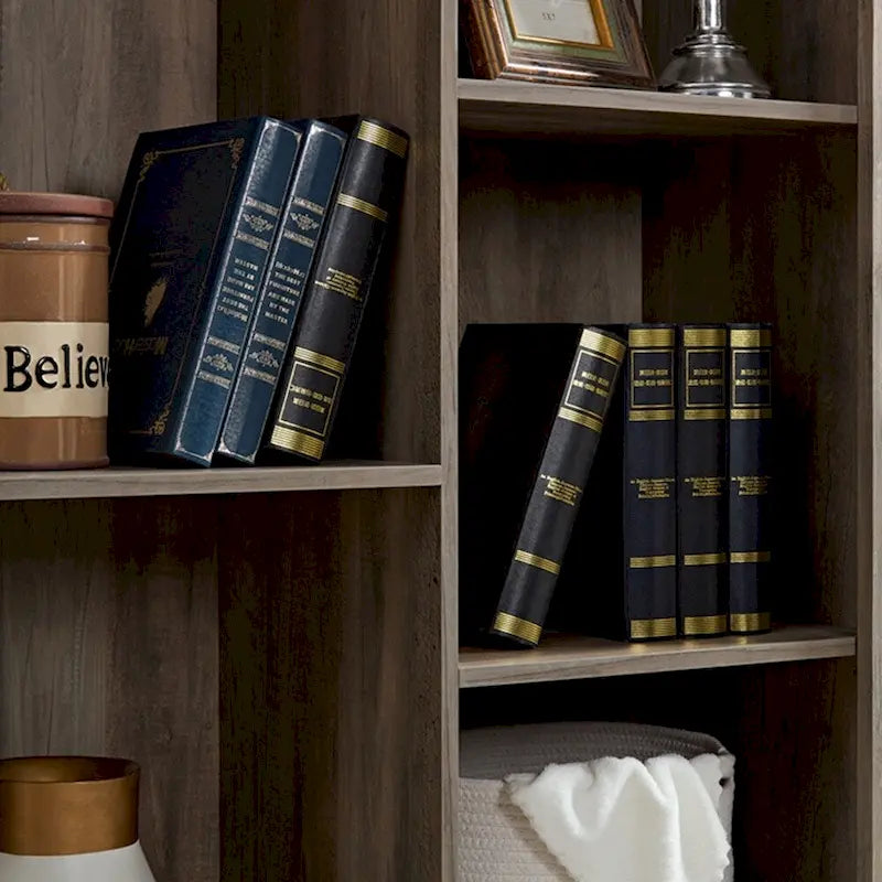 Meuble de rangement haut en bois avec porte coulissante de style grange