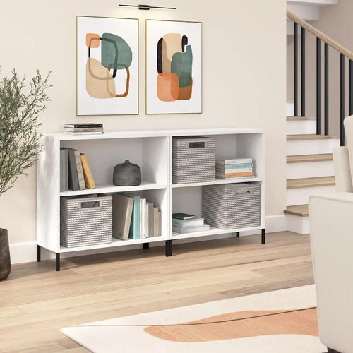 Organisateur de rangement de bibliothèque à 2 étagères