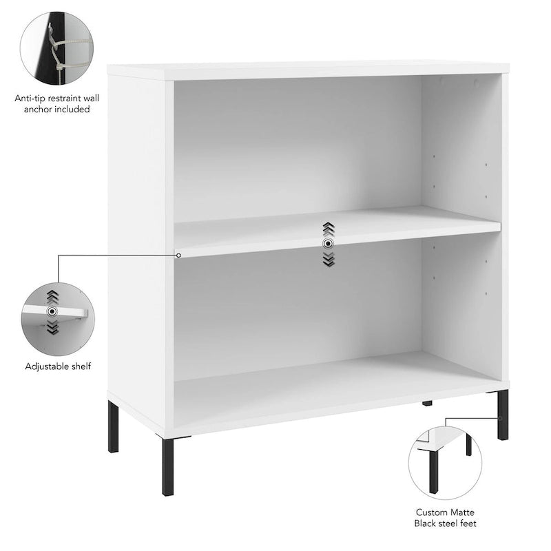 Organisateur de rangement de bibliothèque à 2 étagères