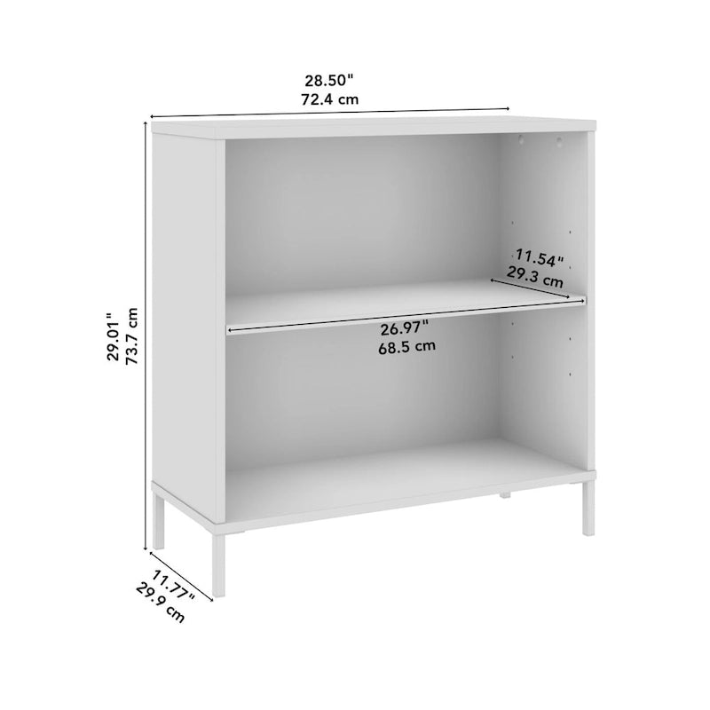 Organisateur de rangement de bibliothèque à 2 étagères