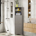Meuble d'angle de salle de bain avec portes et étagères réglables
