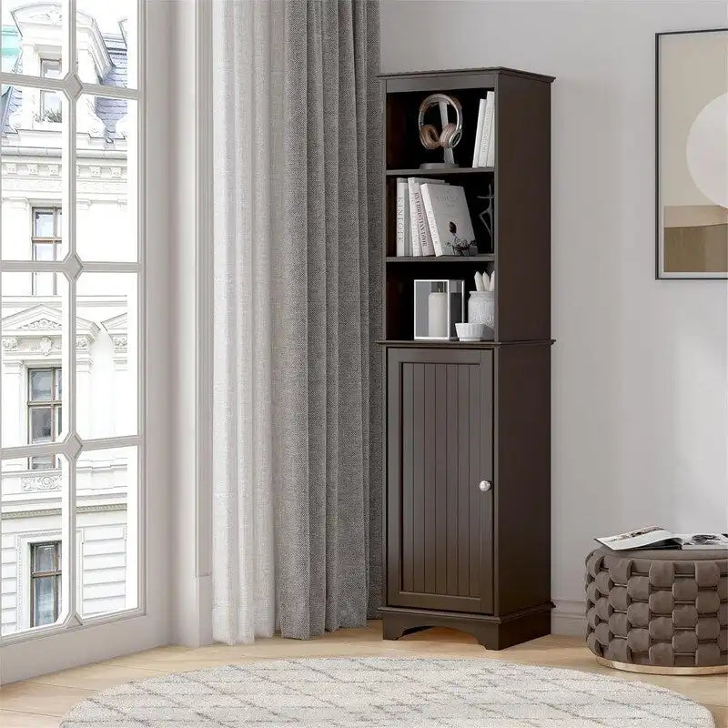 Meuble de rangement autoportant avec trois étagères – 30P x 38L x 152H cm