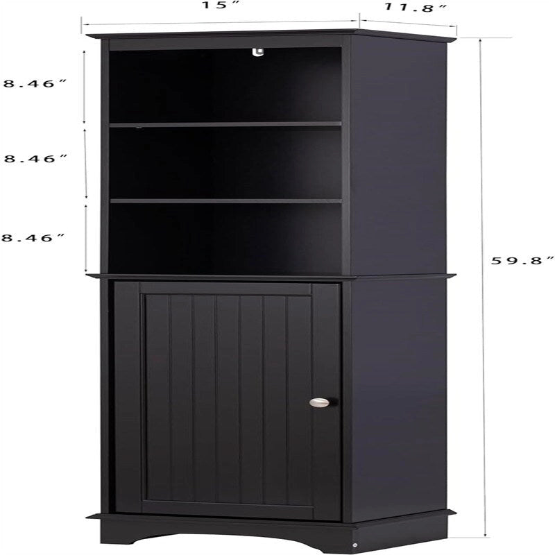 Meuble de rangement autoportant avec trois étagères – 30P x 38L x 152H cm