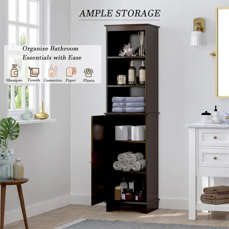 Meuble de rangement autoportant avec trois étagères – 30P x 38L x 152H cm