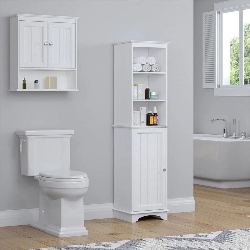 Meuble de rangement autoportant avec trois étagères – 30P x 38L x 152H cm