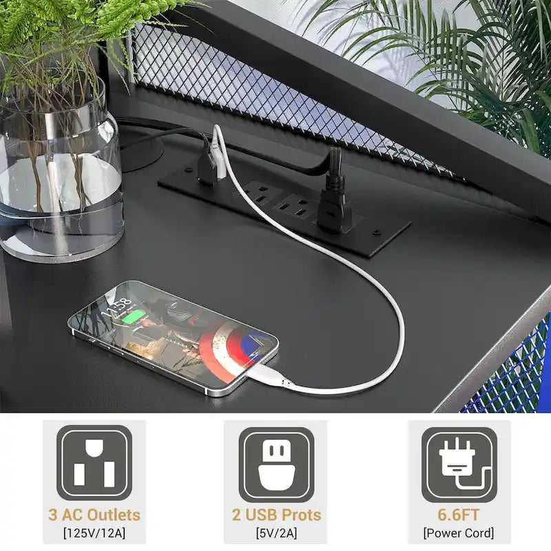 Classeur avec station de recharge, meuble de rangement avec support pour destructeur de papier sur roulettes