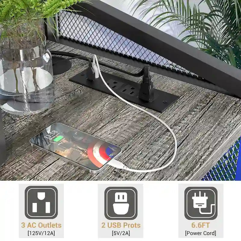 Classeur avec station de recharge, meuble de rangement avec support pour destructeur de papier sur roulettes