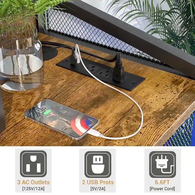 Classeur avec station de recharge, meuble de rangement avec support pour destructeur de papier sur roulettes