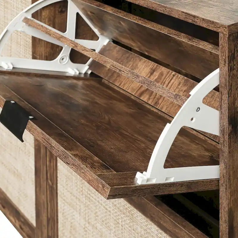 Meuble à chaussures 4 portes, étagère à chaussures moderne autoportante, pour entrée
